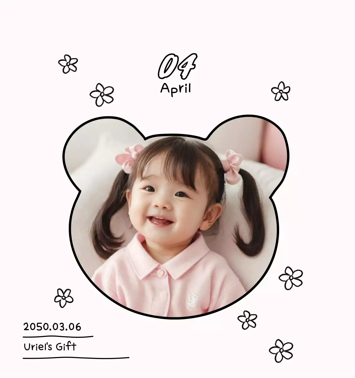 Kalender foto Tahun Baru yang lucu