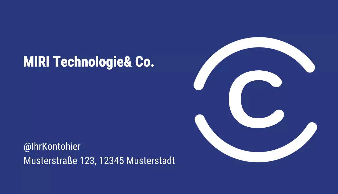 weiße moderne Visitenkarte des technischen Direktors