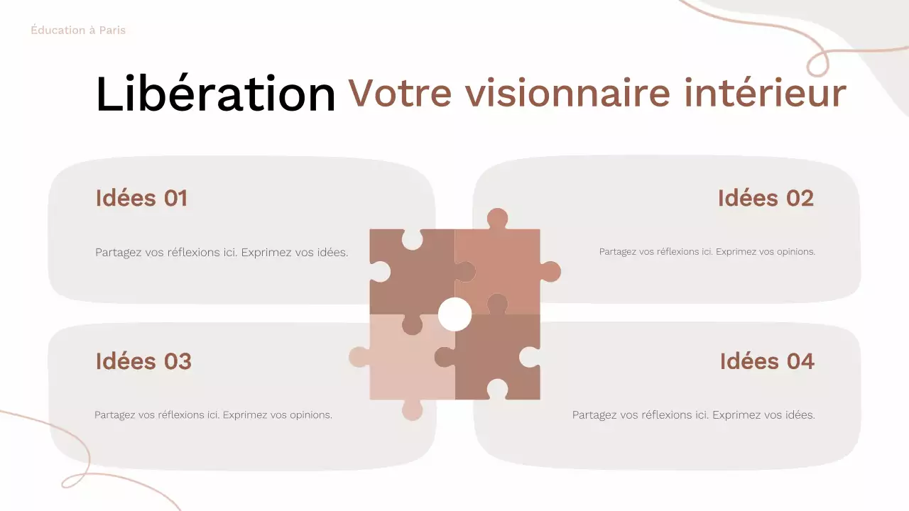 brun et rose guide de mise en page pour le brainstorming biologique