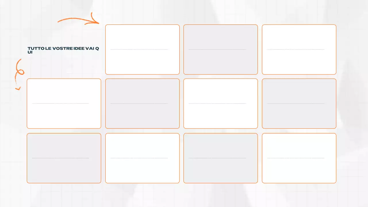 documento di brainstorming moderno arancione