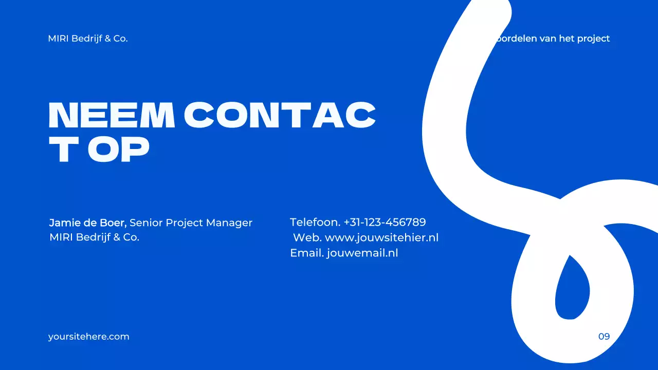 blauw modern projectvoorstel document