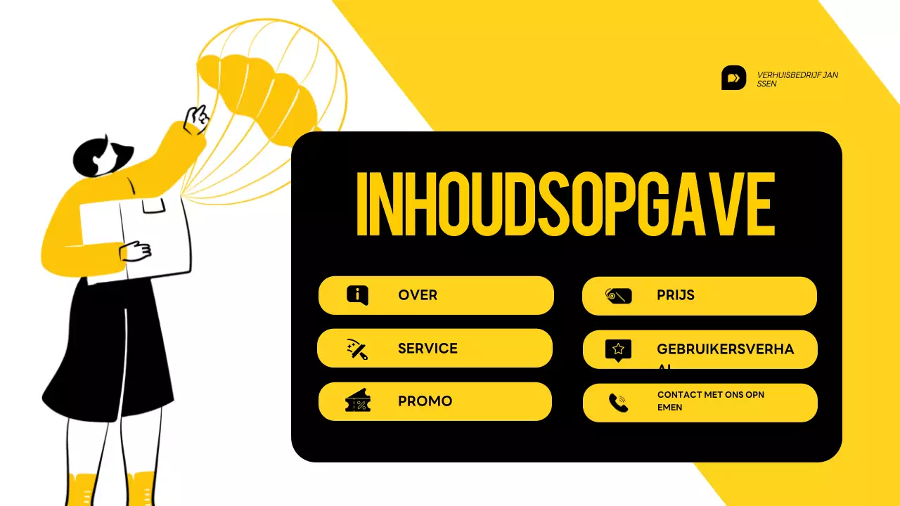 Yellow and White Verhuisservice Introductie Presentatie