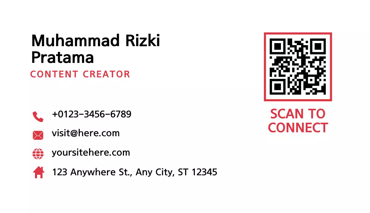 Red Minimal Business Card