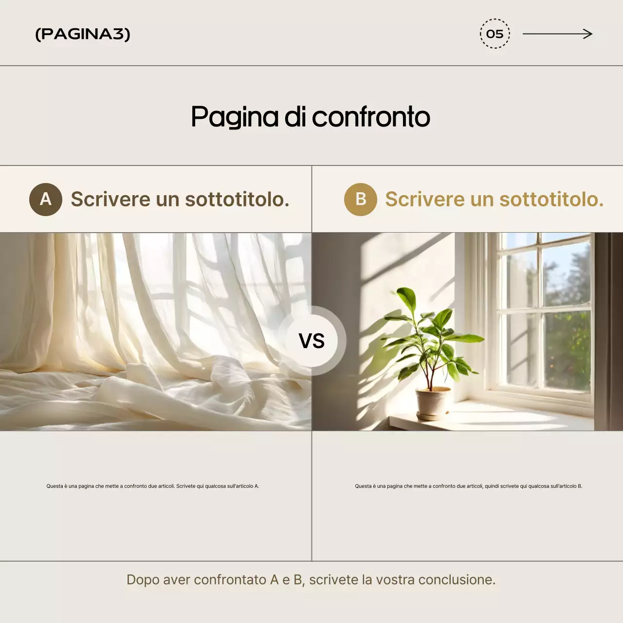 Carta semplice beige Modello di notizia