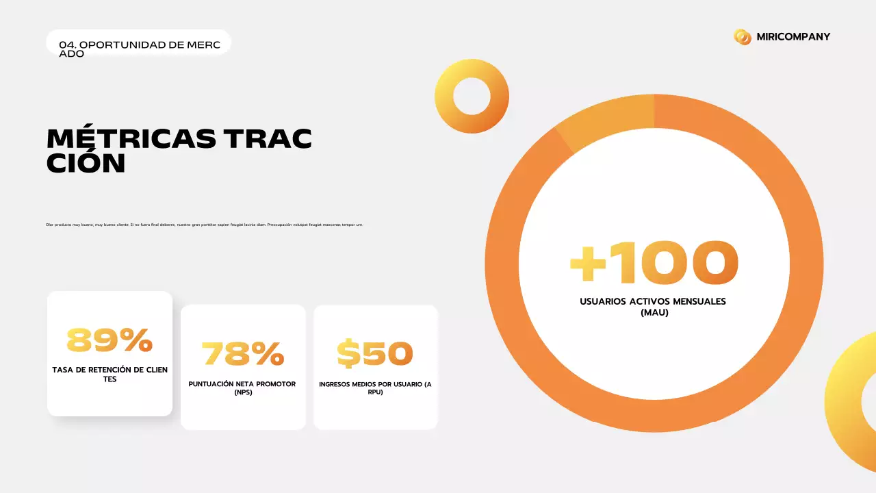 orange modern business pitch