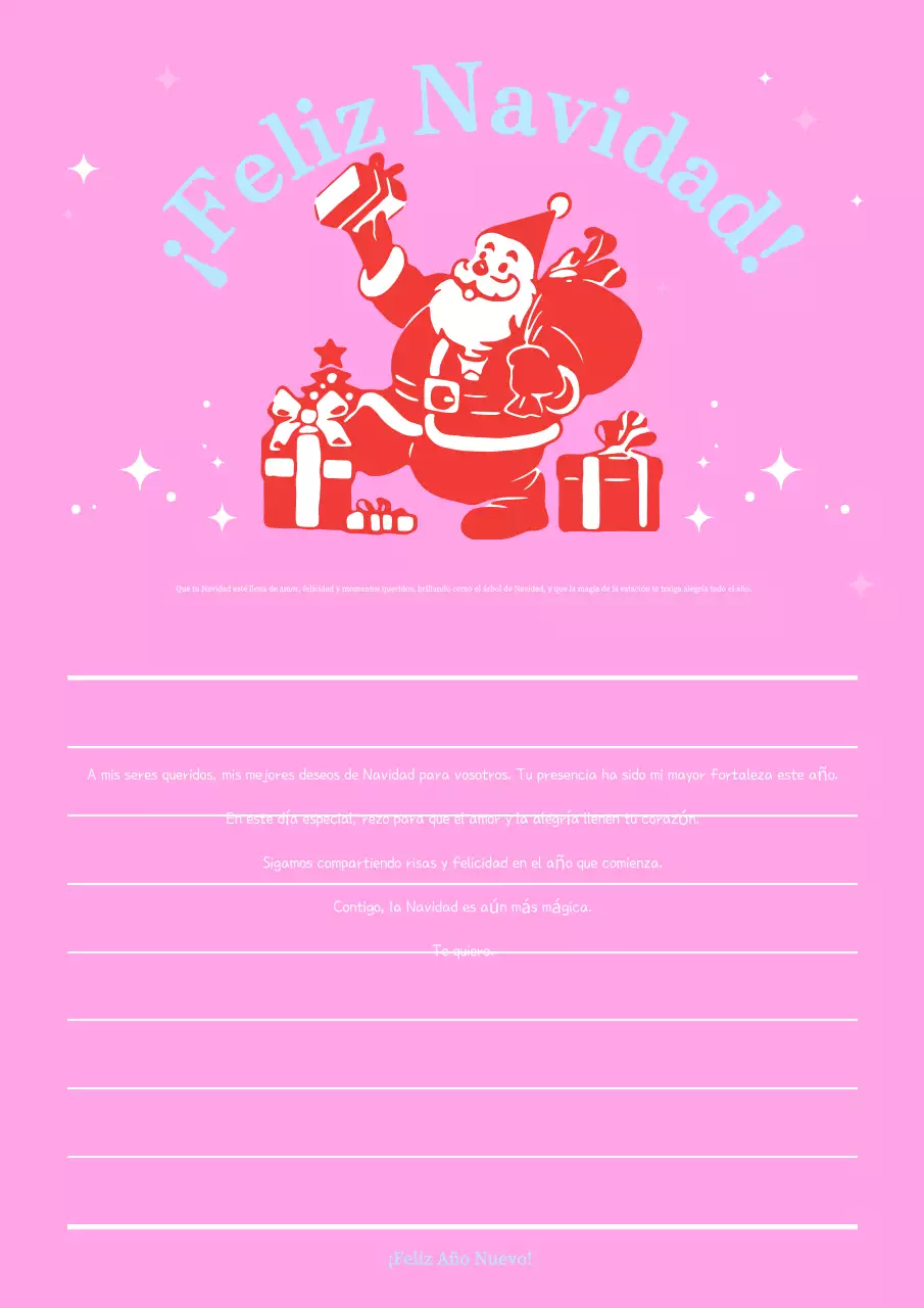 tarjeta de felicitación navideña vintage rosa