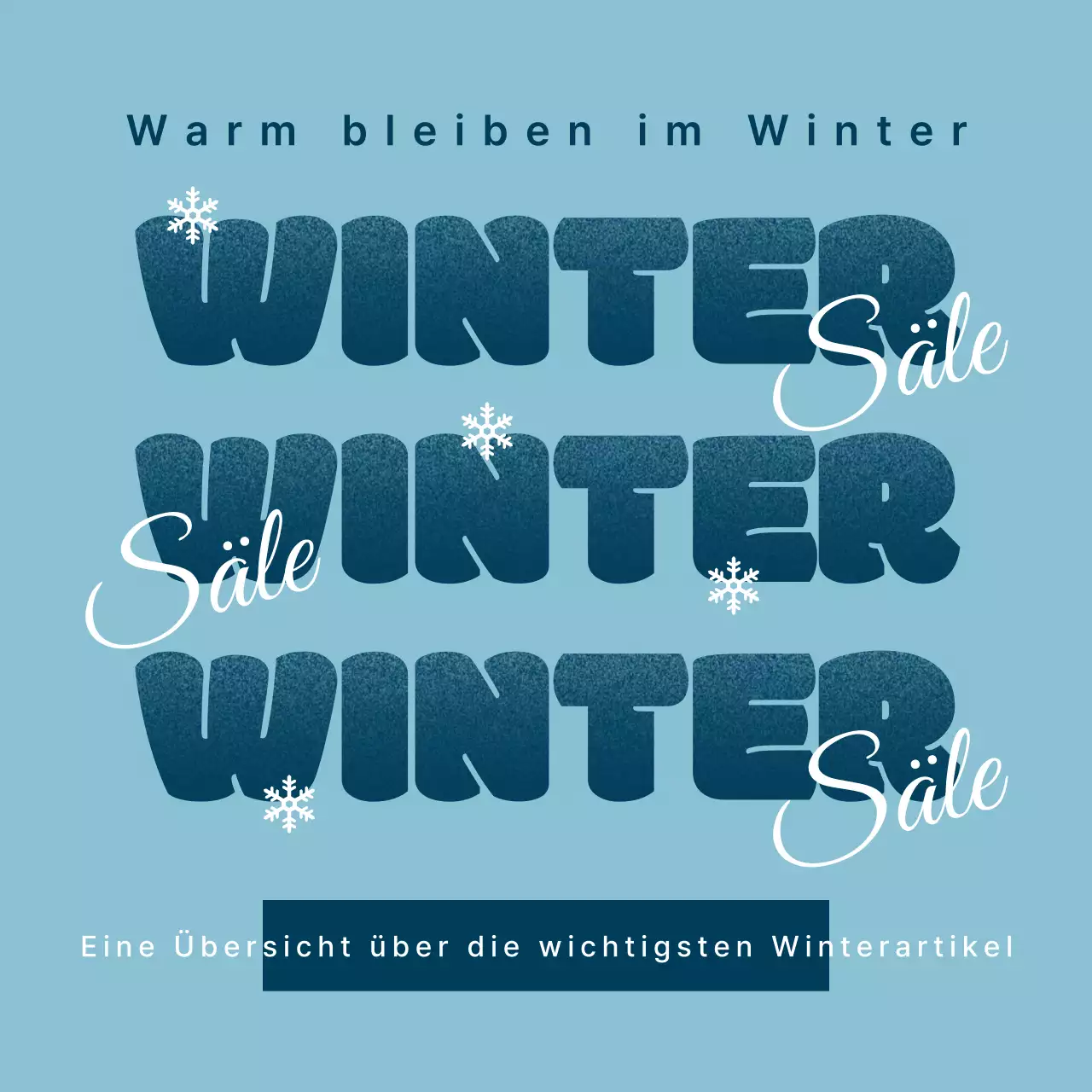 Light Blue Simple Winter Sale Aktion