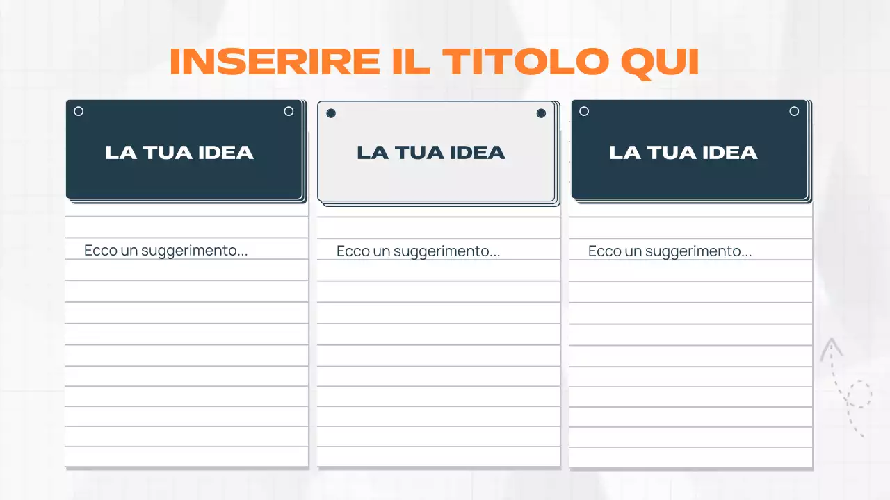documento di brainstorming moderno arancione