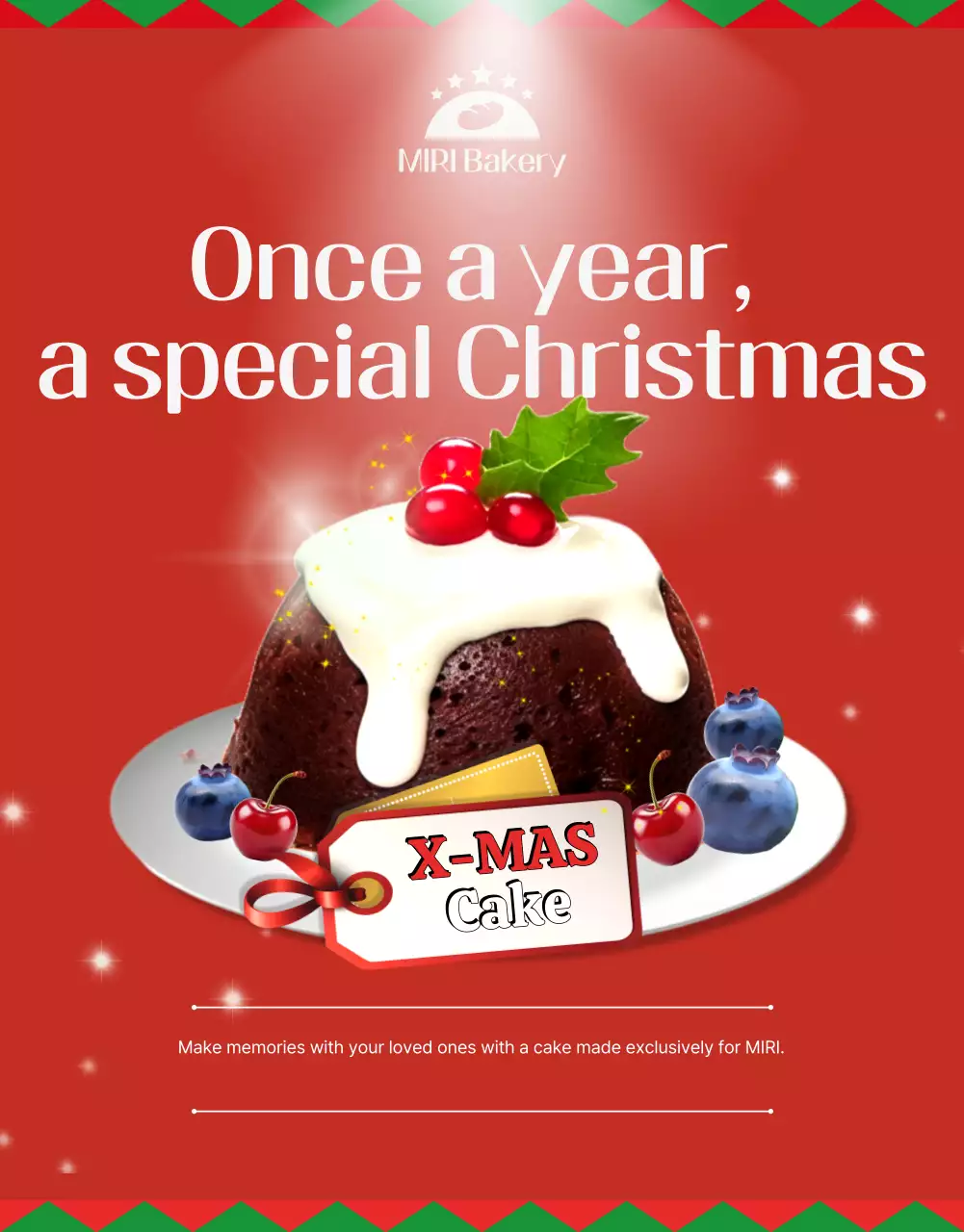 Poster Promosi Liburan Tradisional Merah