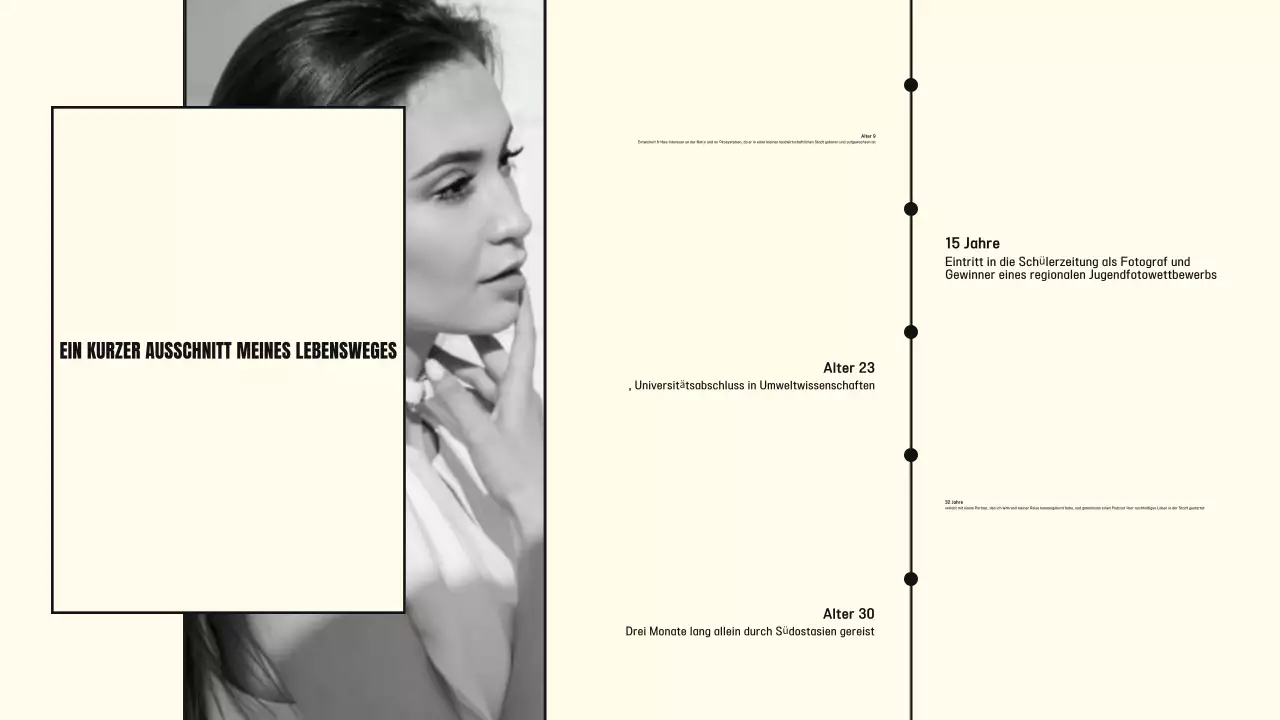 schwarze Minimal-Biografie-Mappe