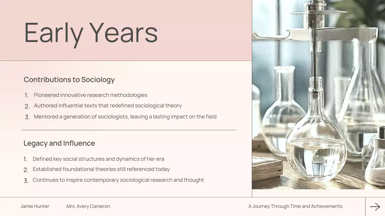 Pink Simple Biography Presentation