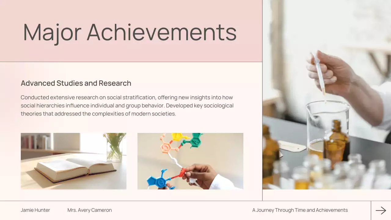 Pink Simple Biography Presentation