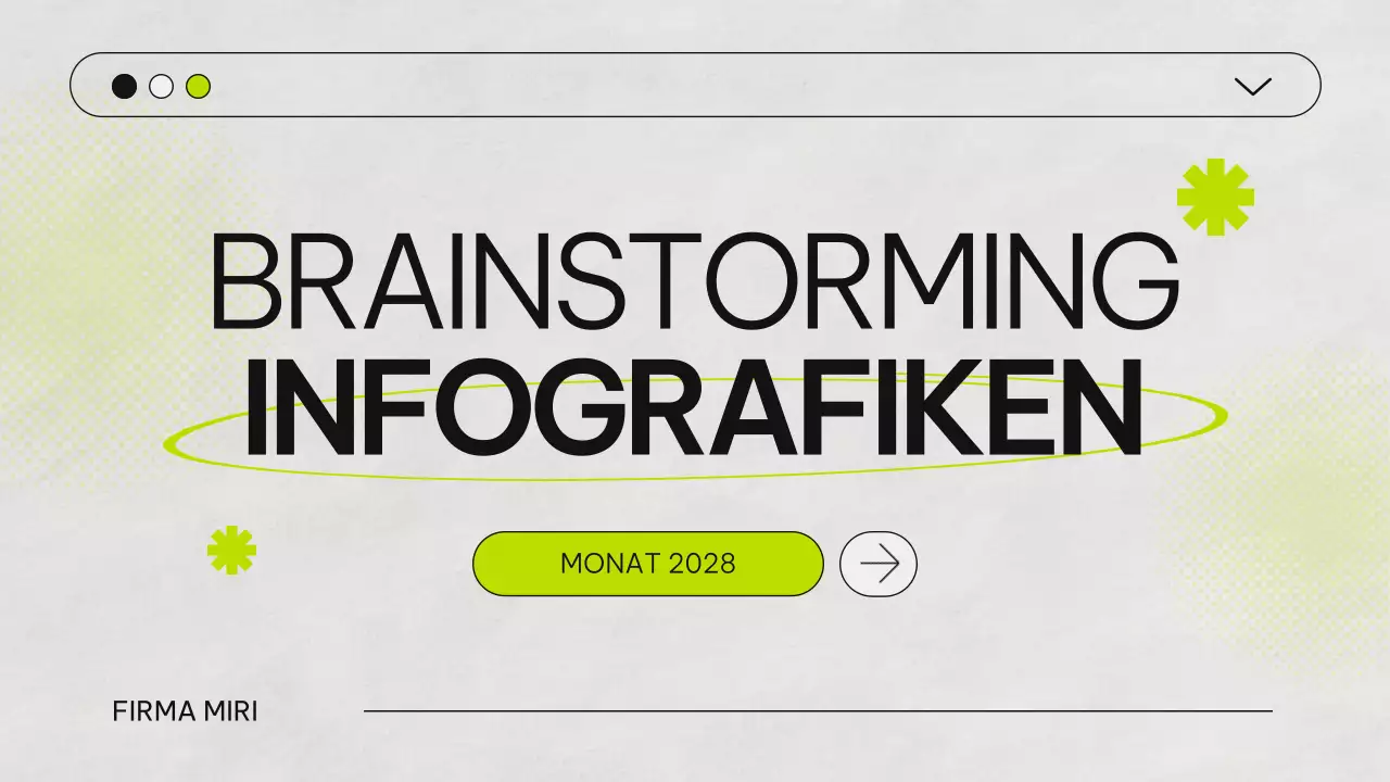 Grünes und graues Brainstorming Infografik Präsentation