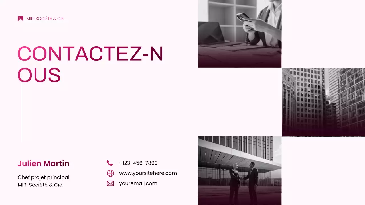 document de proposition de projet moderne rose