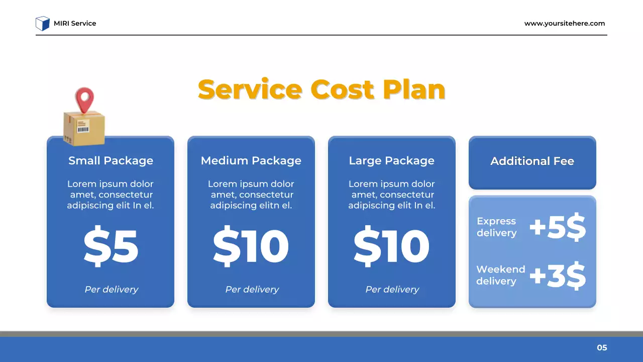 Trình bày dịch vụ hiện đại màu vàng