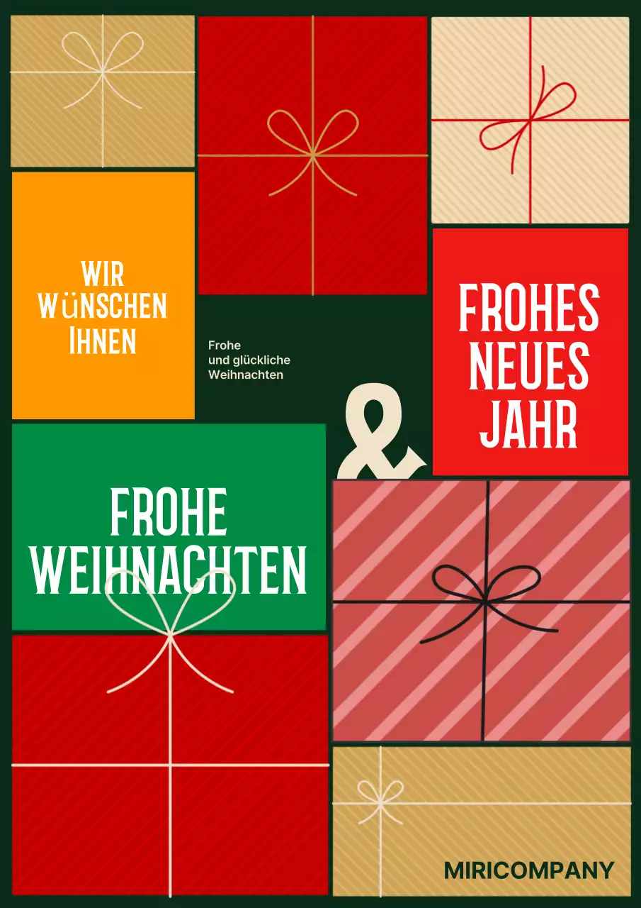 Grüne Retro-Weihnachtsfeierlichkeiten