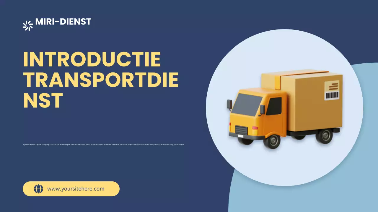 Blauw-Geel Modern Vervoer Inleiding