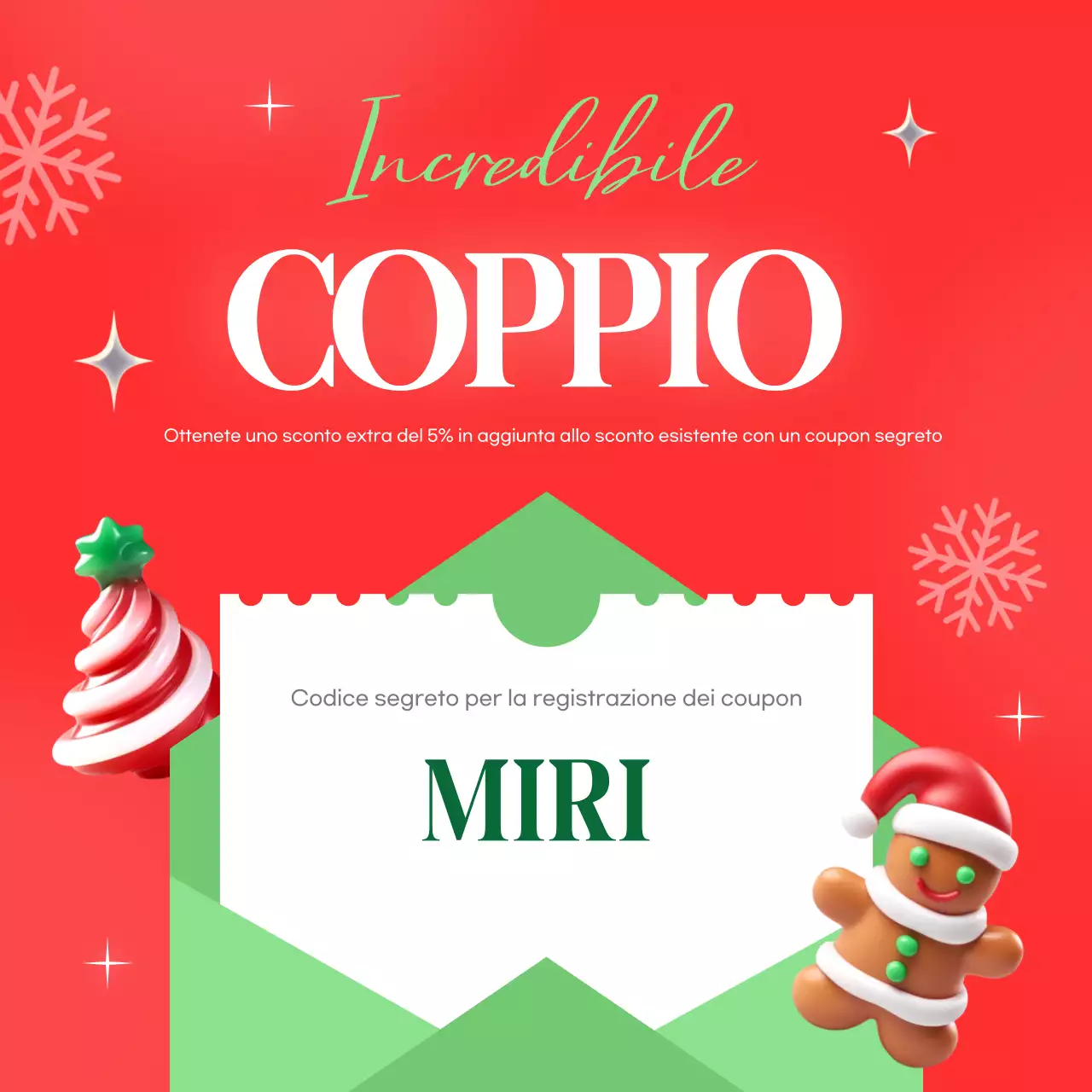 Promozione natalizia rossa e accogliente