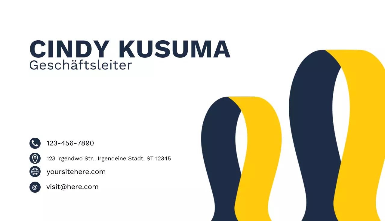 Navy Modern Visitenkarte