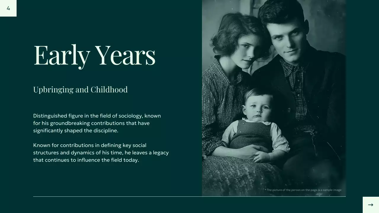 Green Elegant Biography Presentation