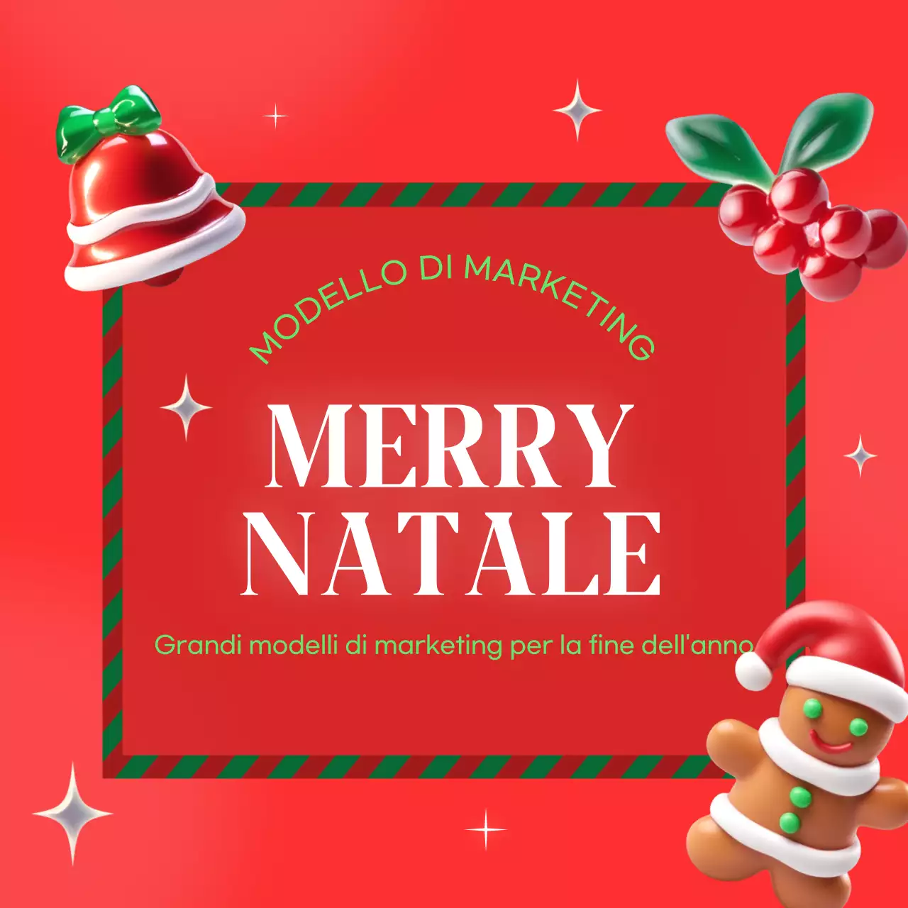 Promozione natalizia rossa e accogliente