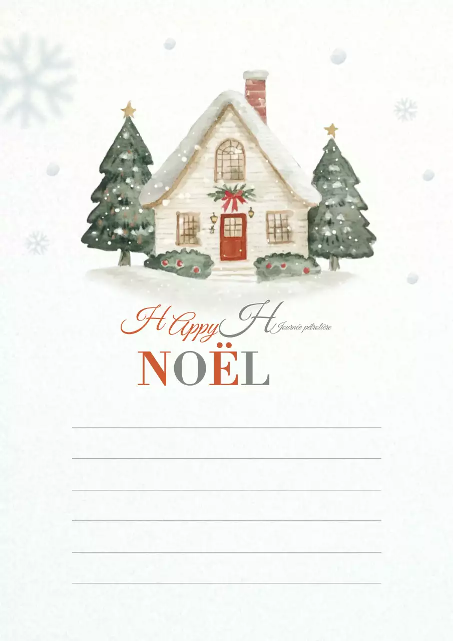 Une simple carte de Noël en blanc