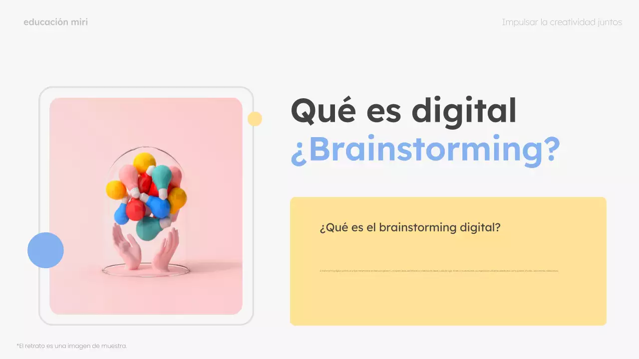 menta y rosa moderno diseño de guía de brainstorming