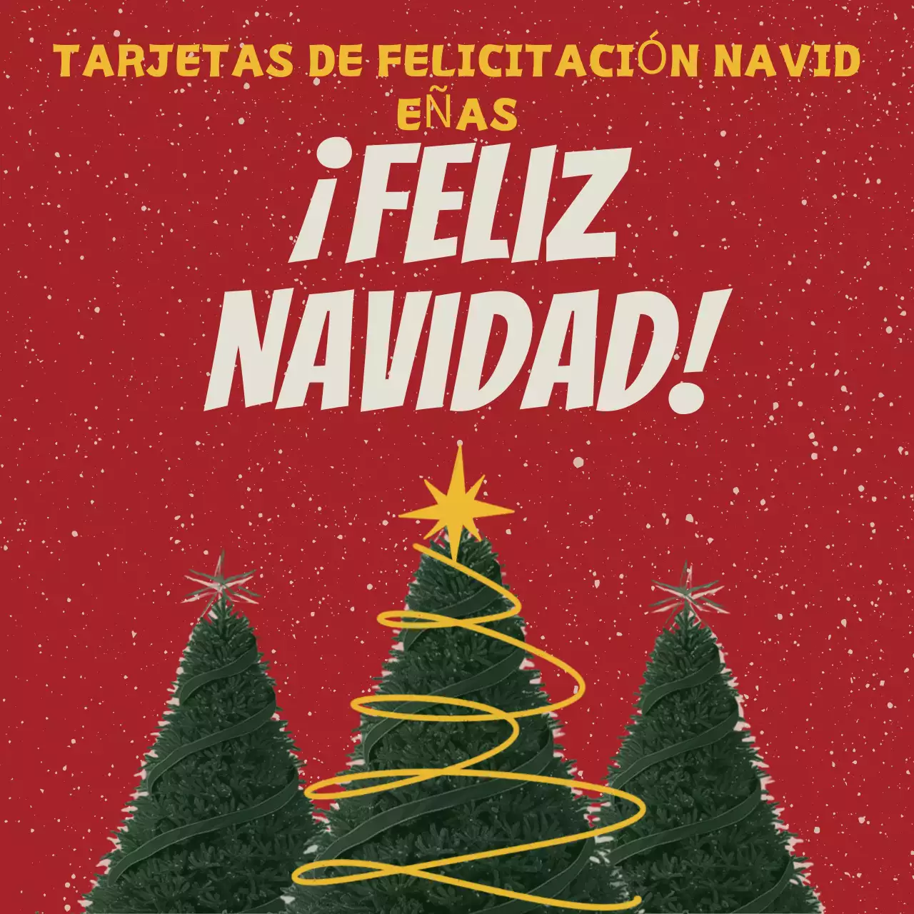 Felicitación navideña retro roja