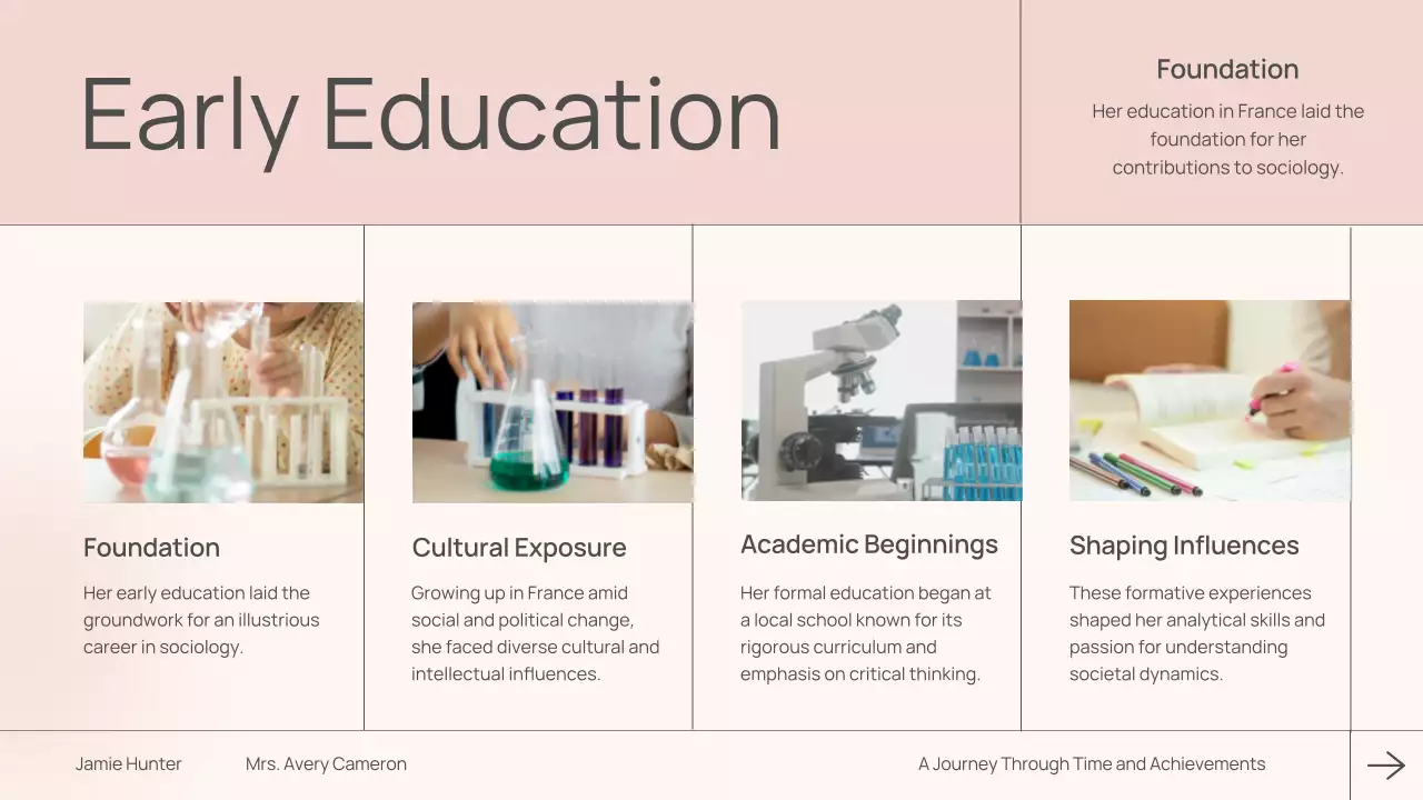 Pink Simple Biography Presentation