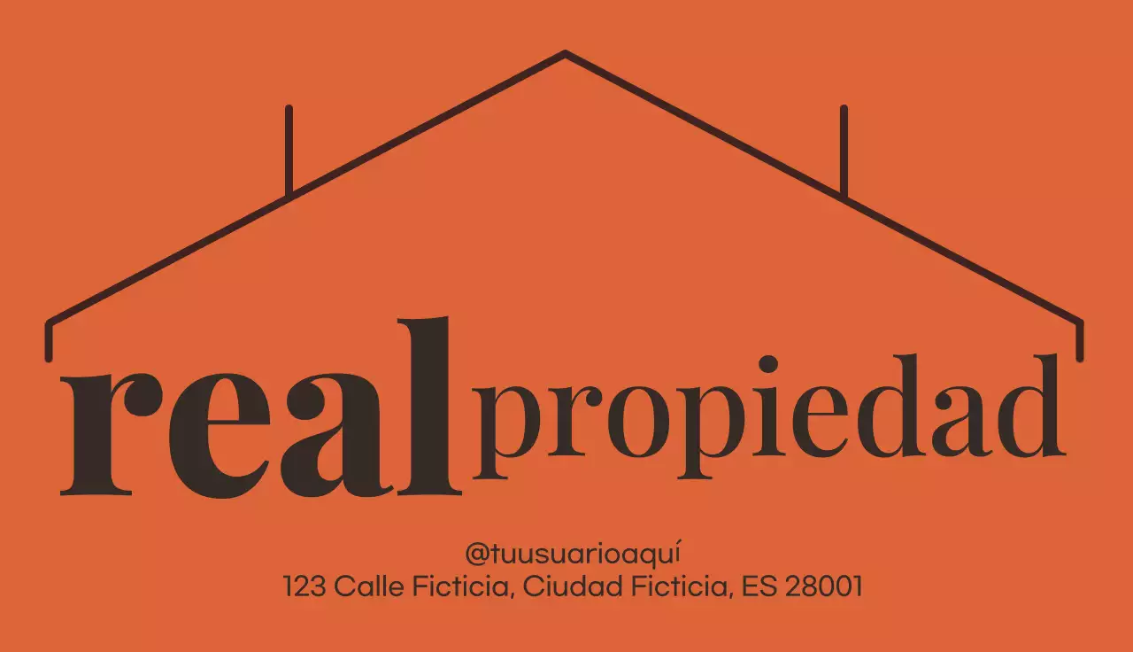 tarjeta de visita inmobiliaria moderna marrón