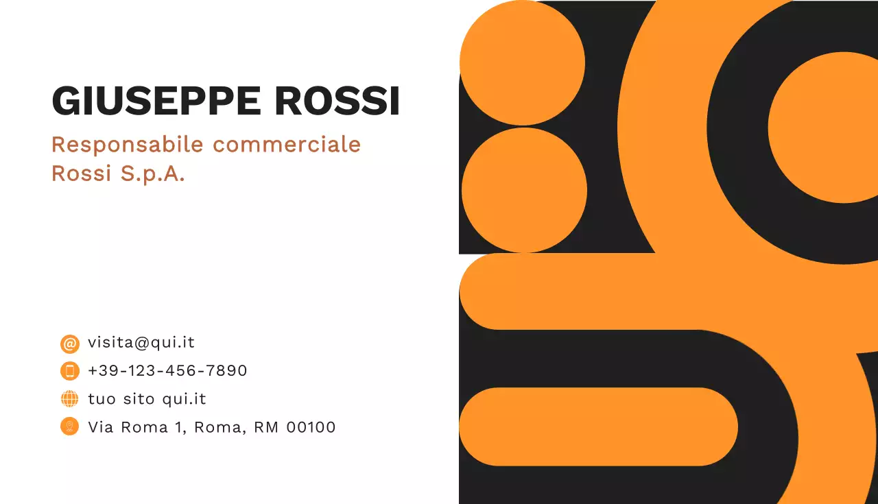 biglietto da visita astratto arancione