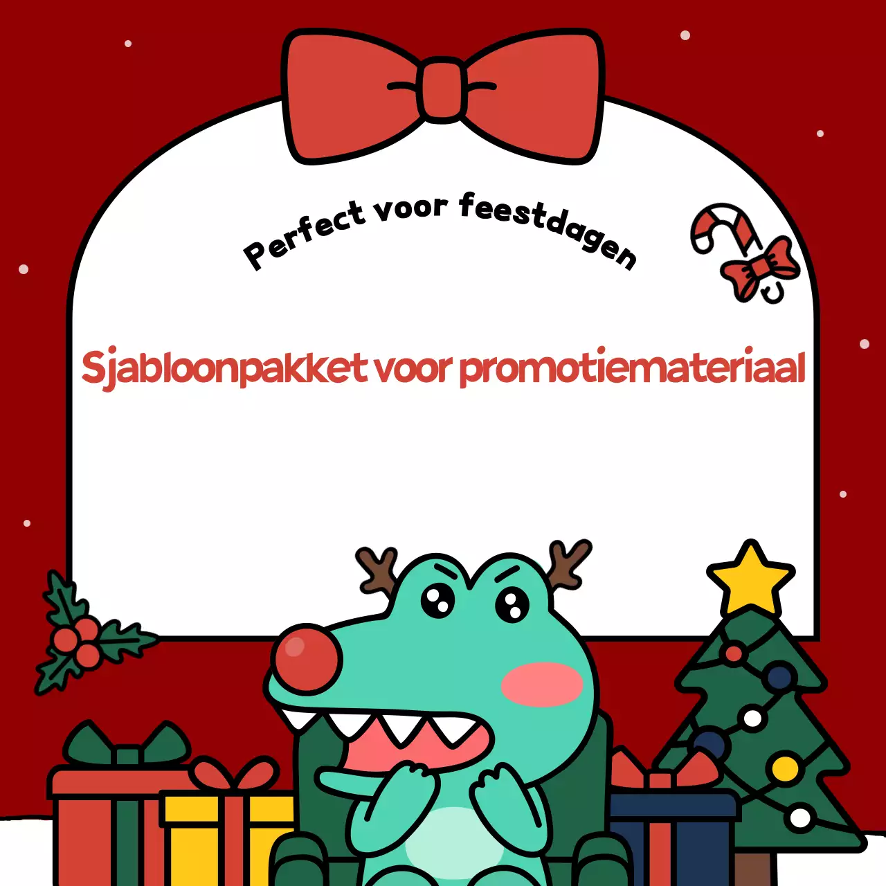 Red Christmas-marketingpromotie voor de feestdagen