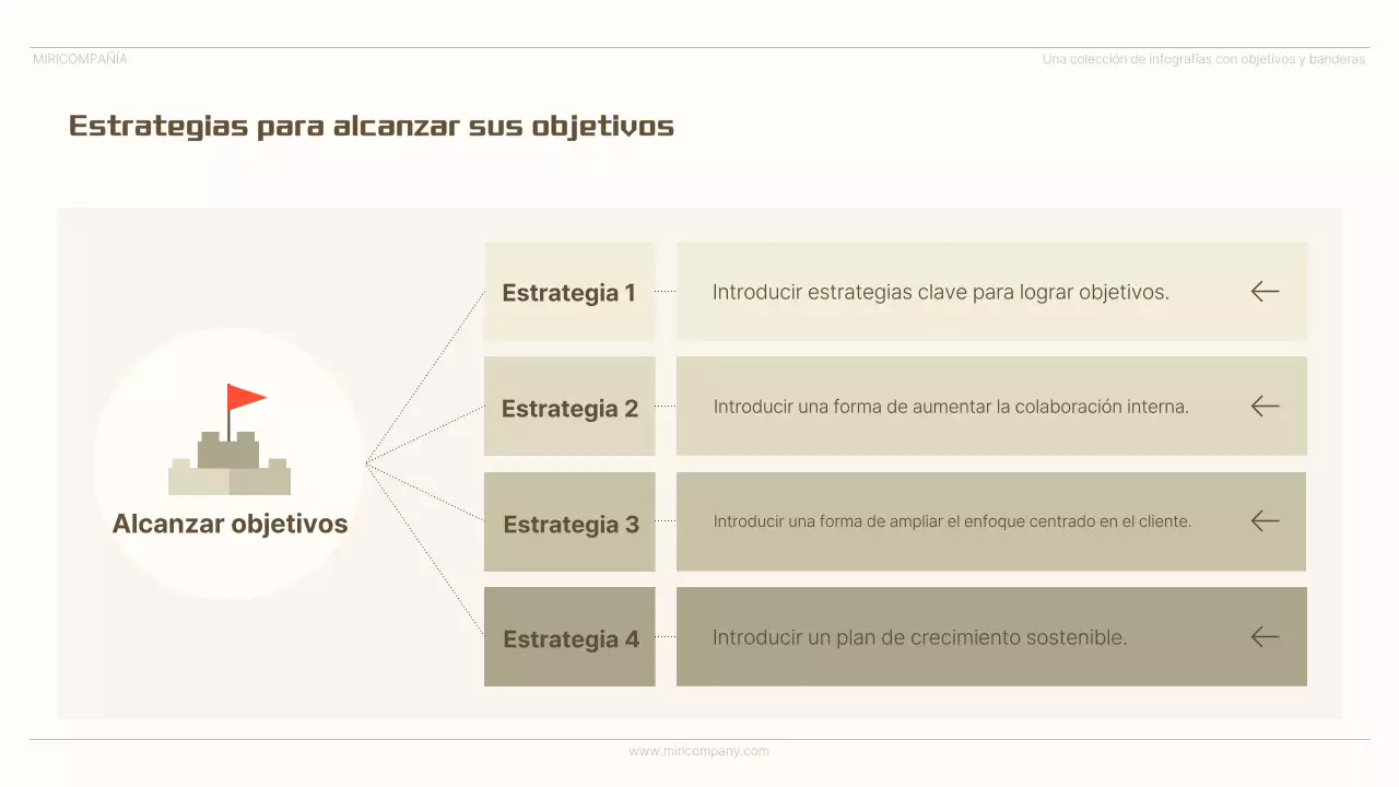 Anuncio infográfico minimalista en beige