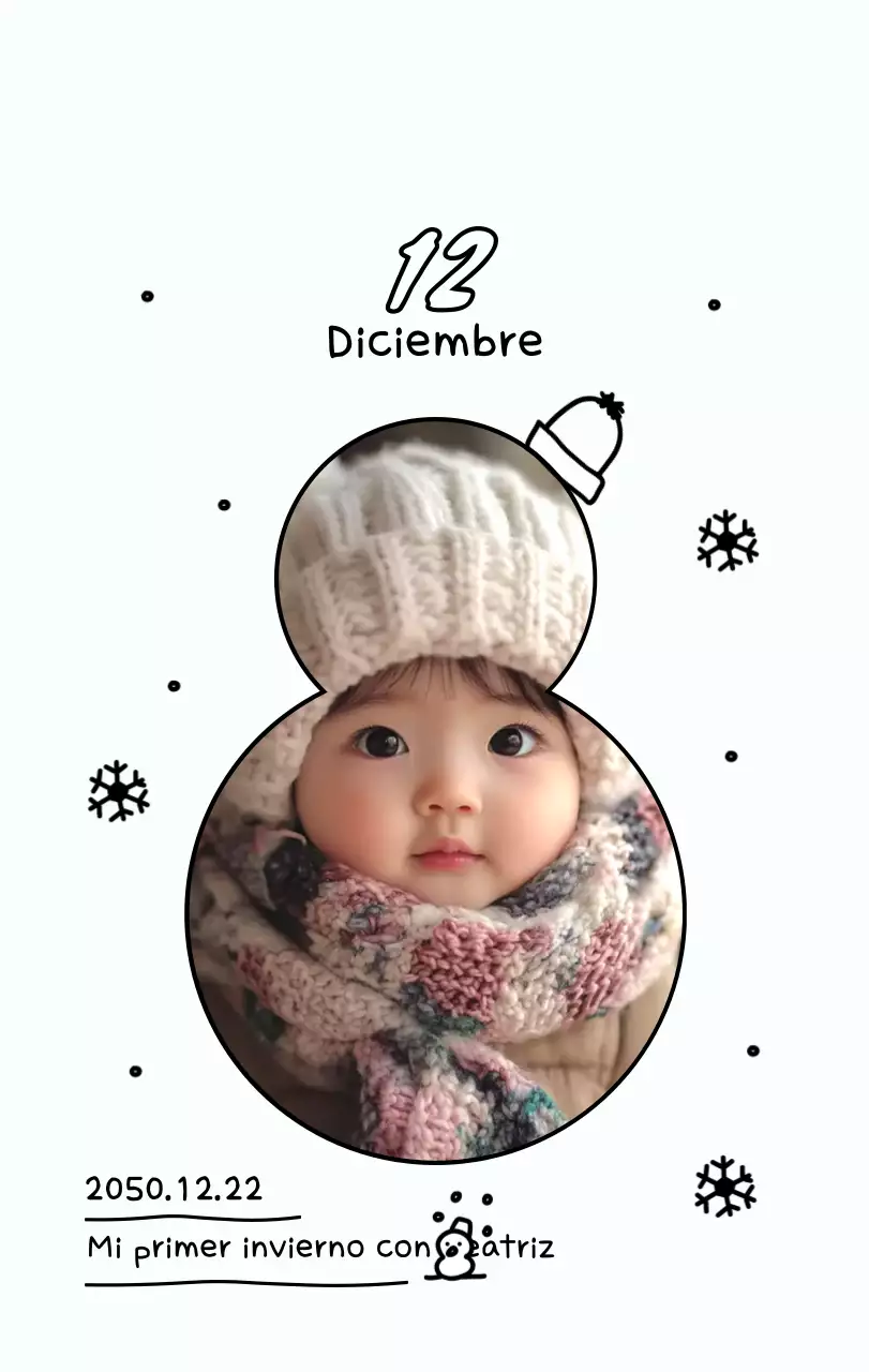 Bonito calendario con fotos de Año Nuevo