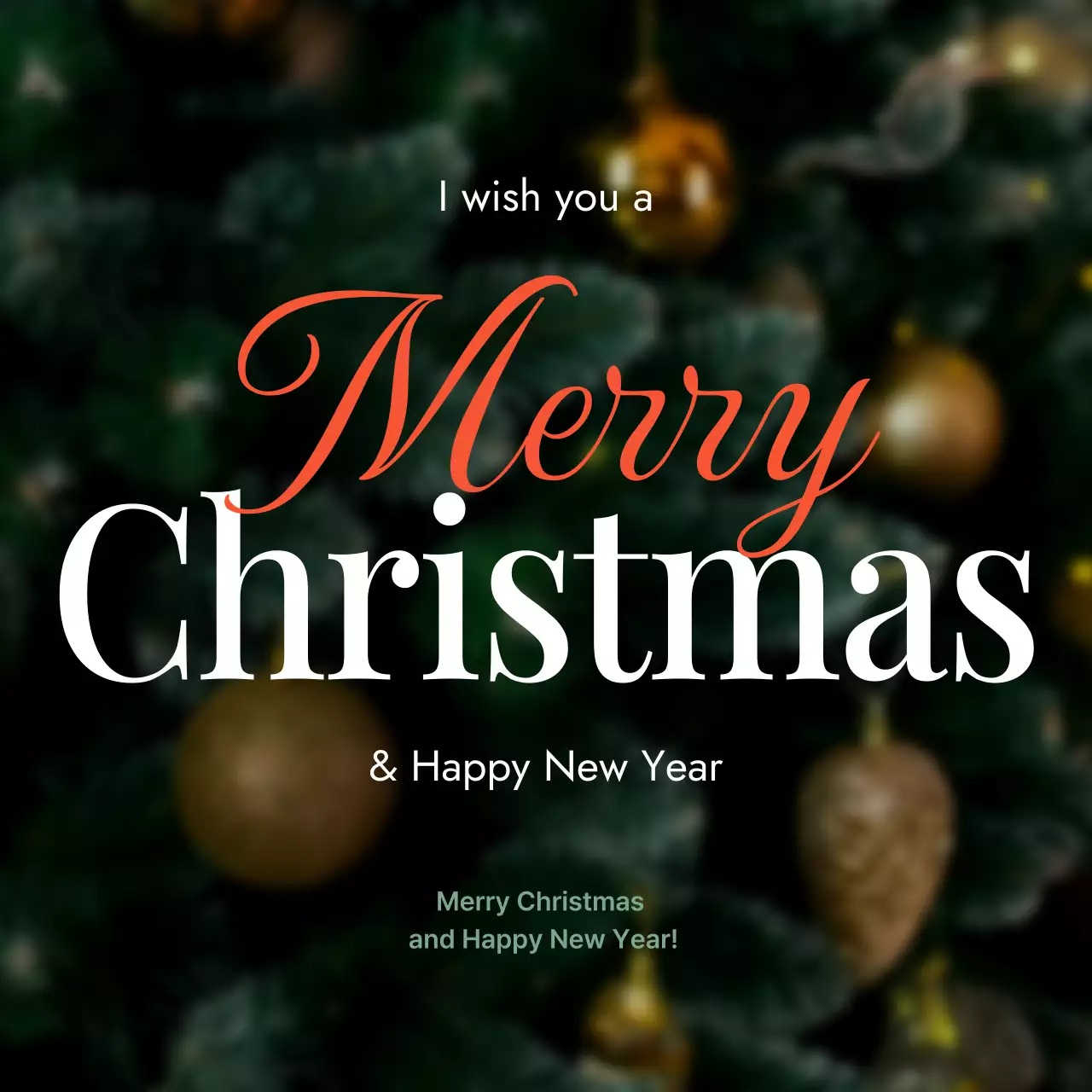 Undangan Natal Tradisional Hijau Posting Media Sosial