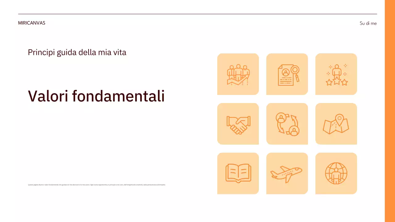 arancione moderno passo di auto-introduzione