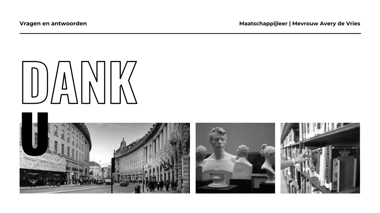 Zwart-wit biografiepresentatie