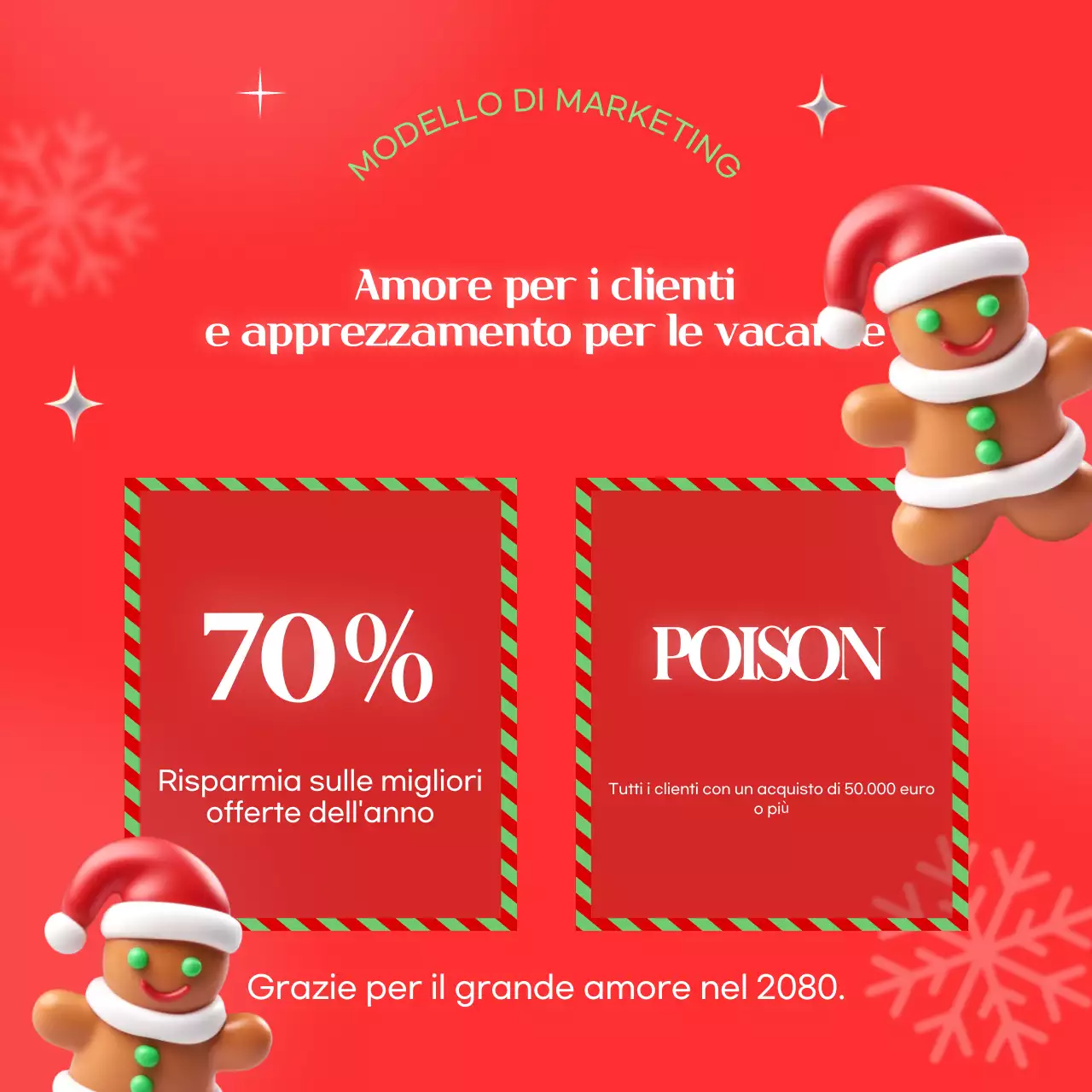 Promozione natalizia rossa e accogliente