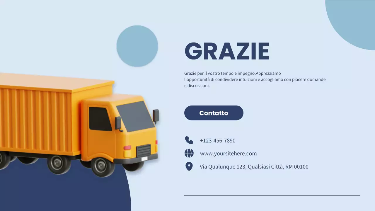 Servizio di trasporto moderno blu e giallo Introduzione