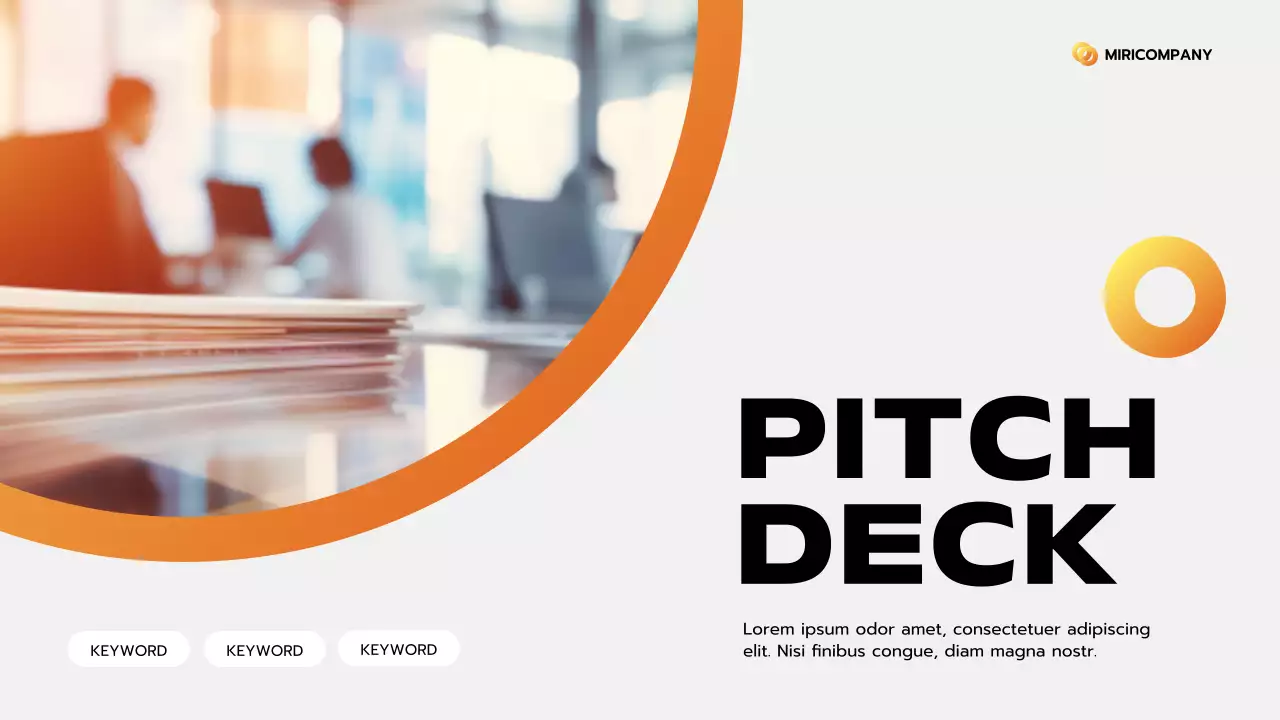 Orange Clean Business Pitch Presentation