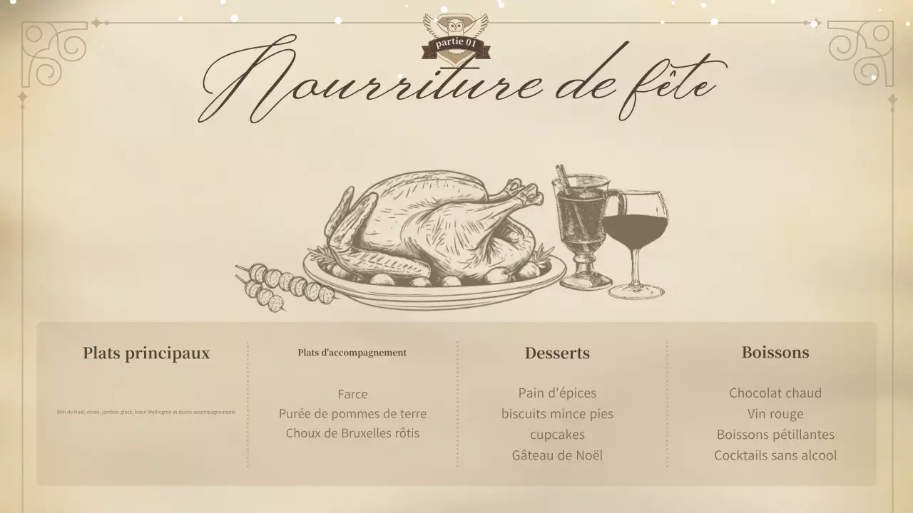 invitation de Noël classique beige