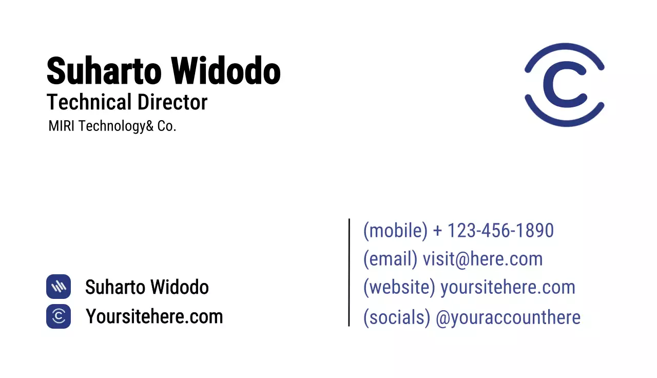 White Modern Business Card