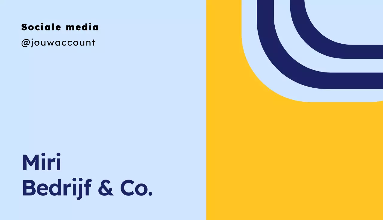 blauw modern visitekaartje