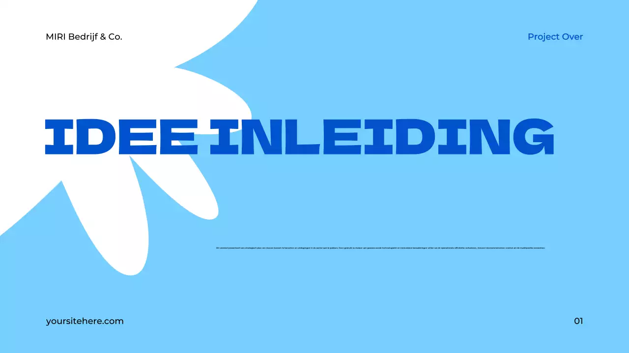 blauw modern projectvoorstel document