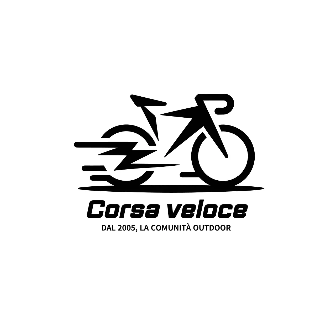 nero bianco logo velocity run stile moderno