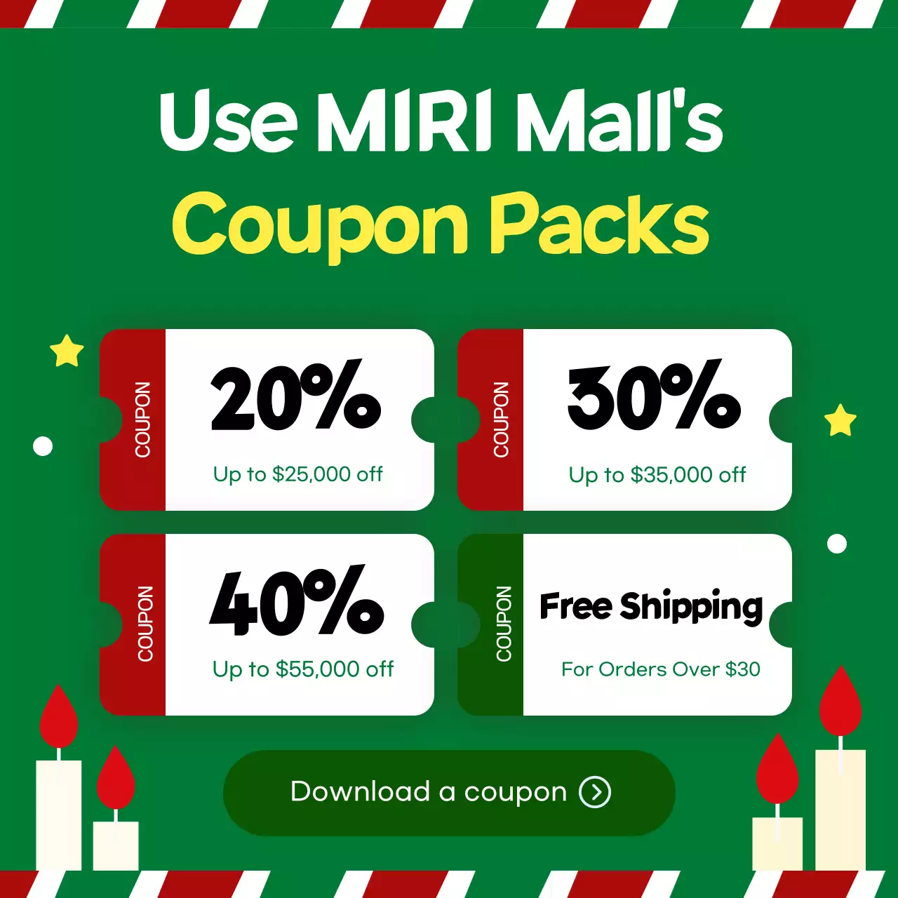 Red Festive Holiday Promotion Instagram Carousel