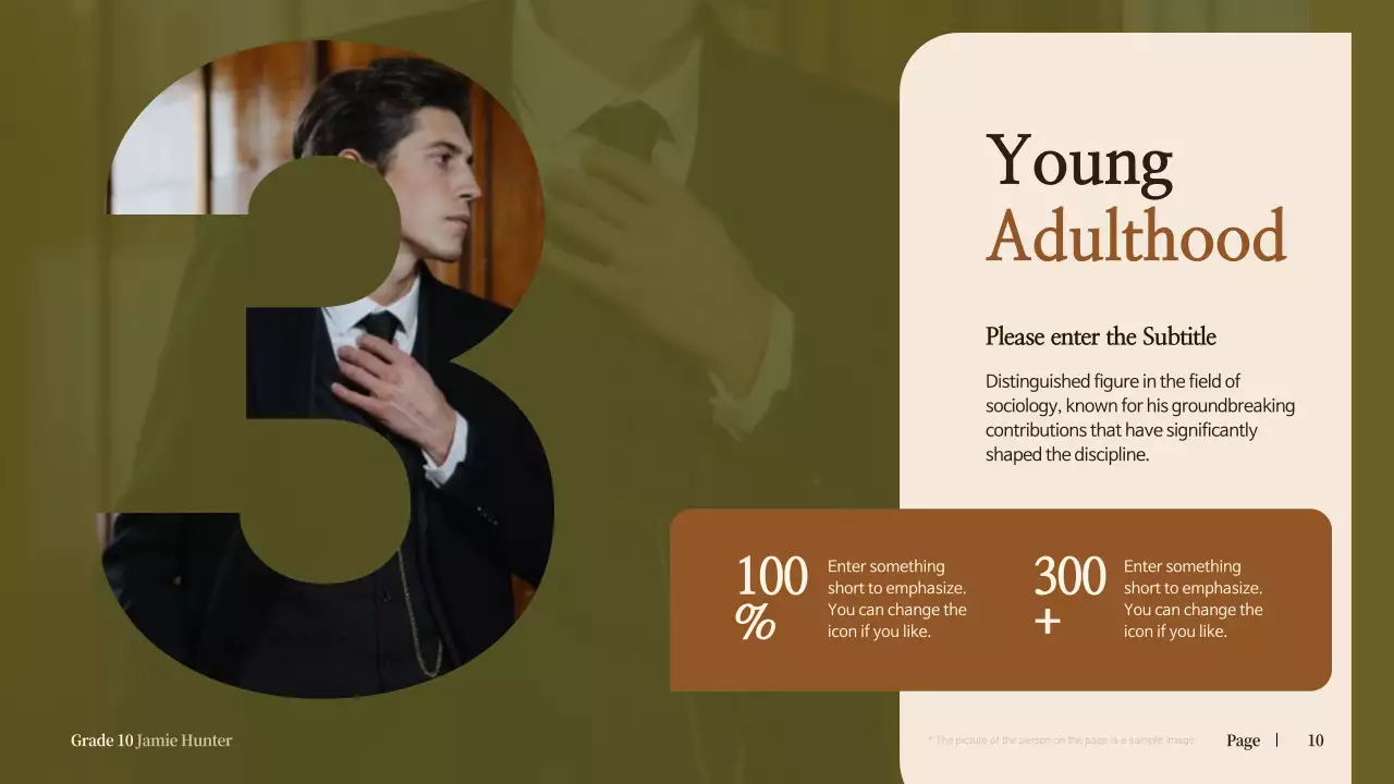 Brown Vintage Biography Presentation