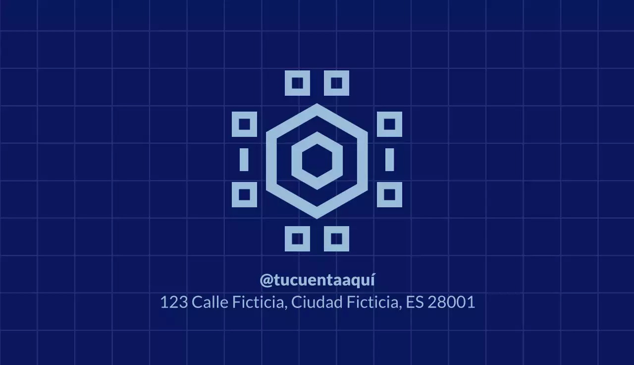 tarjeta de visita moderna azul