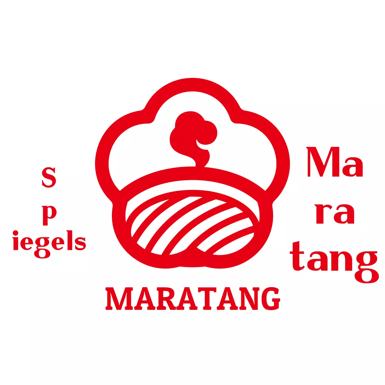 Rood eenvoudig voedingslogo