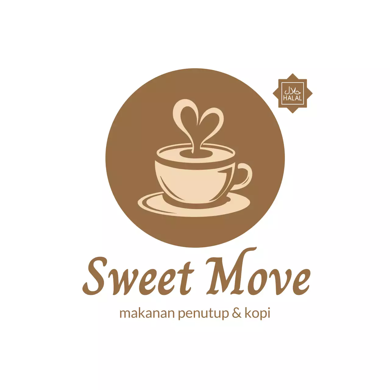 Brown Minimal Coffee Promotion Logo